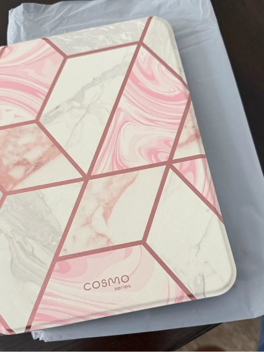 Cosmo Series Pink Geometric Marble Tablet Sleeve